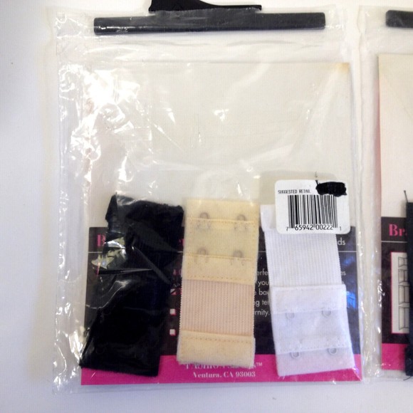 Fashion Secrets 2 Packs Soft Back Bra Extenders 3 -1.5" 2 -2"  5 Extenders - Picture 3 of 10